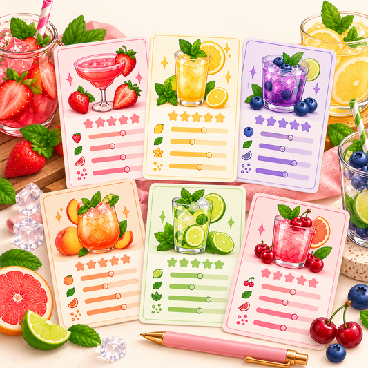 Drink Tasting Scorecards